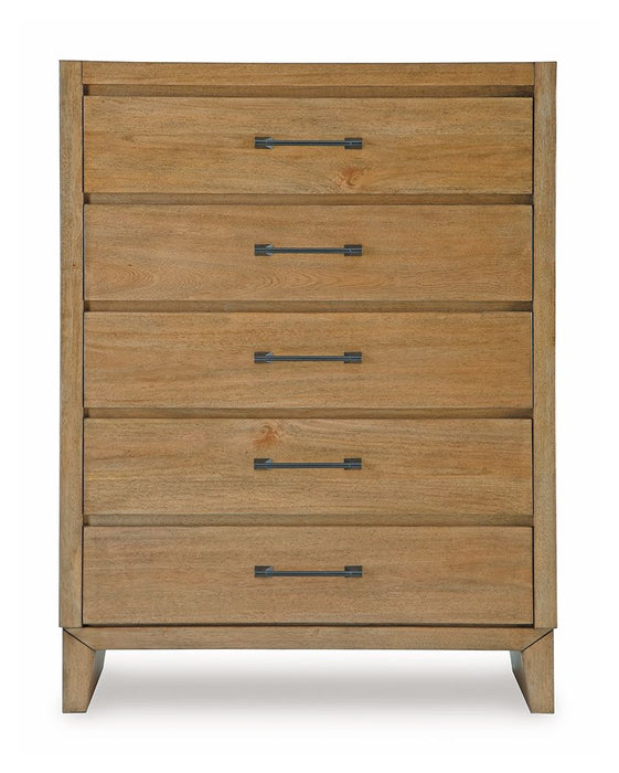 Sherbana - Five Drawer Chest - Light Brown - Tallahassee Discount Furniture (FL)