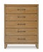 Sherbana - Five Drawer Chest - Light Brown - Tallahassee Discount Furniture (FL)