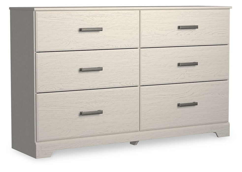 Stelsie - Six Drawer Dresser - White - Tallahassee Discount Furniture (FL)