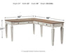 Realyn - Home Office L Shaped Desk - White / Brown - Tallahassee Discount Furniture (FL)