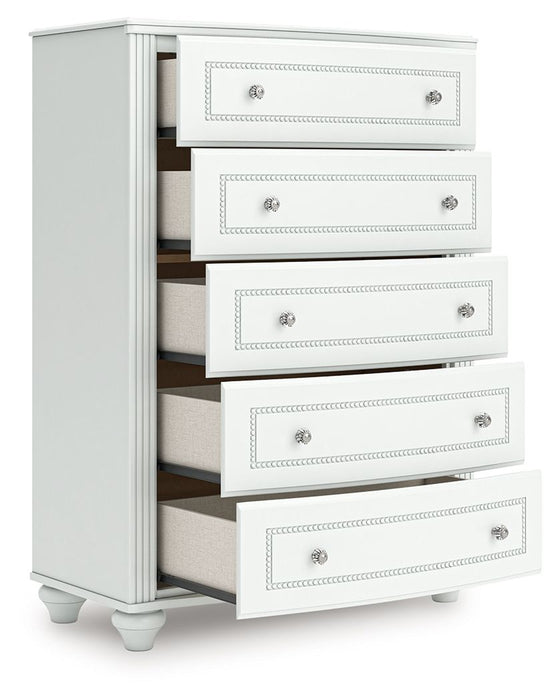 Kozlani - Five Drawer Chest - White - Tallahassee Discount Furniture (FL)