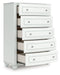 Kozlani - Five Drawer Chest - White - Tallahassee Discount Furniture (FL)
