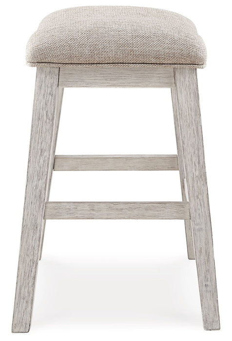 Skempton - Upholstered Stool (Set of 2) - White - Tallahassee Discount Furniture (FL)