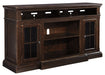 Roddinton - Dark Brown - XL TV Stand w/Fireplace Option - Tallahassee Discount Furniture (FL)