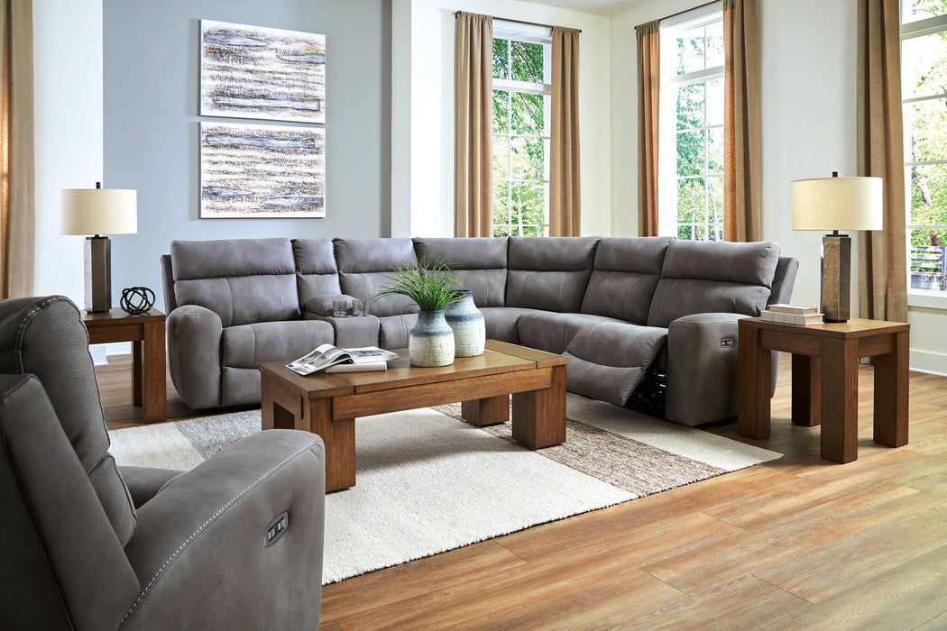 Next-Gen Durapella - Power Reclining Sectional Set - Tallahassee Discount Furniture (FL)