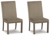 Chrestner - Dining UPH Side Chair (Set of 2) - Gray / Brown - Tallahassee Discount Furniture (FL)