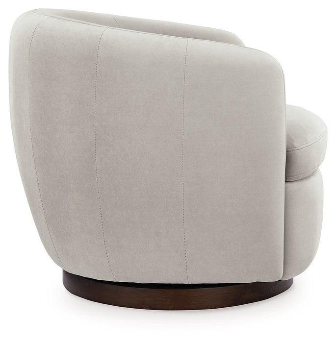 Annbury - Swivel Accent Chair - Light Beige - Tallahassee Discount Furniture (FL)