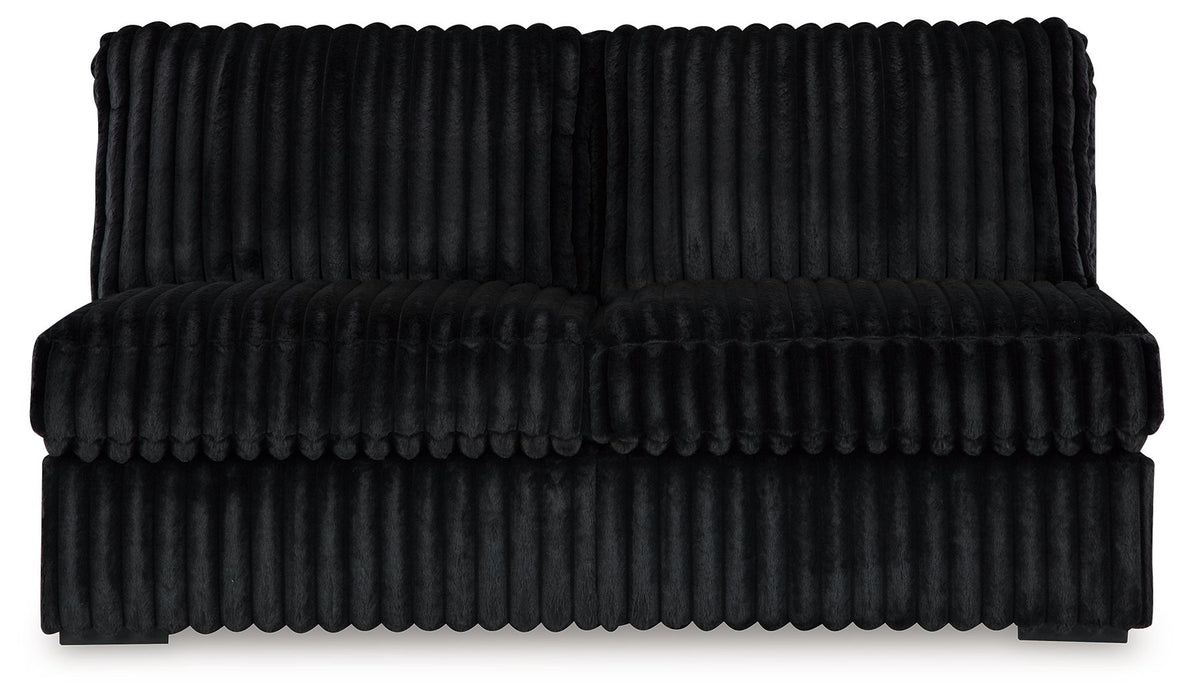 Midnight-Madness - Onyx - Armless Loveseat - Tallahassee Discount Furniture (FL)