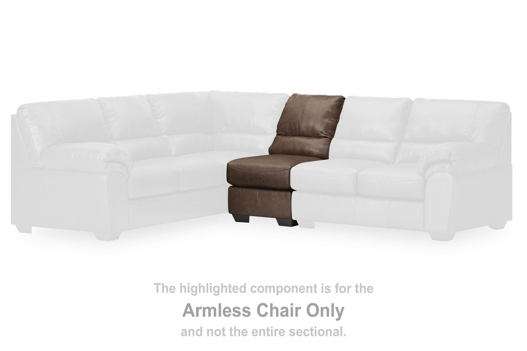 WillowBend - Armless Chair - Umber - Tallahassee Discount Furniture (FL)