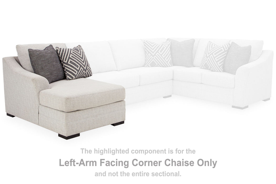 Koralynn - Laf Corner Chaise - Stone - Tallahassee Discount Furniture (FL)