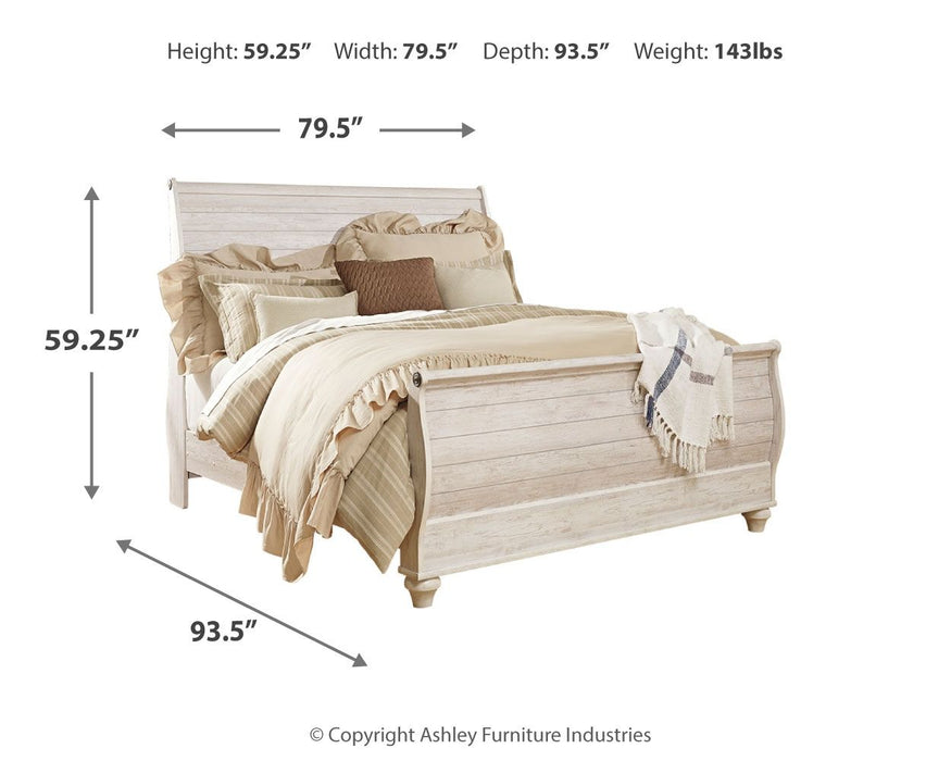 Willowton - Sleigh Bed - Tallahassee Discount Furniture (FL)