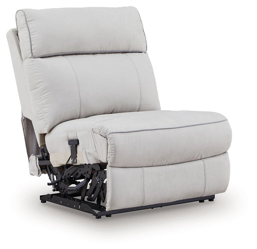 Social Pointe - Pearl / Ash - Power Armless Recler With Adjustable Headrest - Tallahassee Discount Furniture (FL)