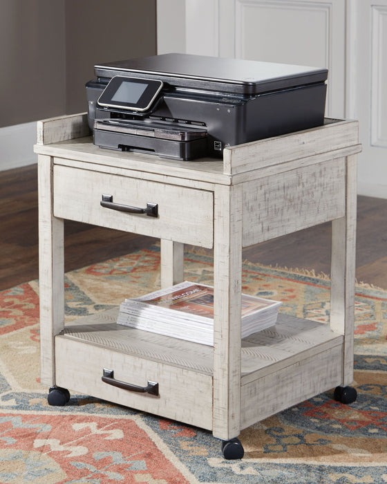 Carynhurst - Whitewash - Printer Stand - Tallahassee Discount Furniture (FL)