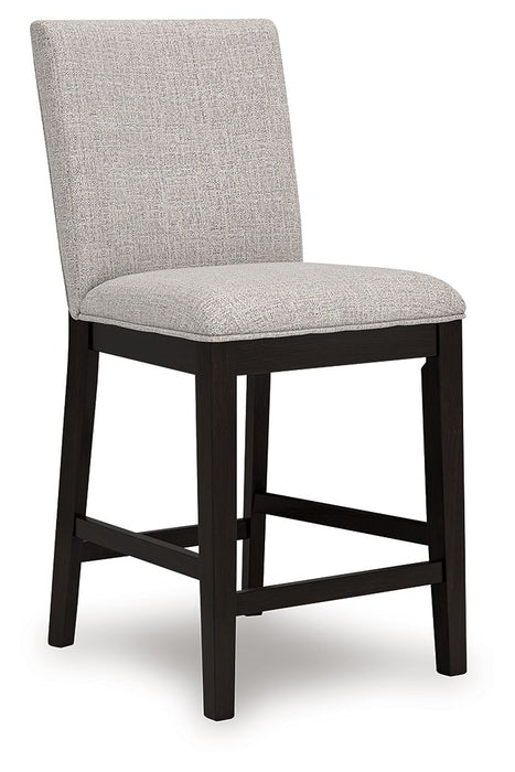 Neymorton - 5 Pc. - Rectangular Dining Room Counter Table, 4 Barstools - Dark Grayish Brown - Tallahassee Discount Furniture (FL)