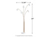 Taliya - Champagne / White - Metal Arc Lamp - Tallahassee Discount Furniture (FL)