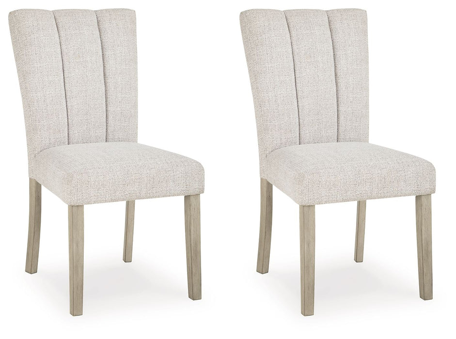 Larawyn - Dining Upholstered Side Chair (Set of 2) - Bisque - Tallahassee Discount Furniture (FL)