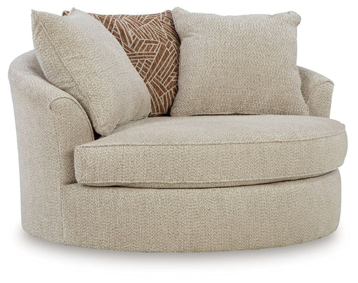 Steelwater Retreat - Oversized Swivel Accent Chair - Latte - Tallahassee Discount Furniture (FL)
