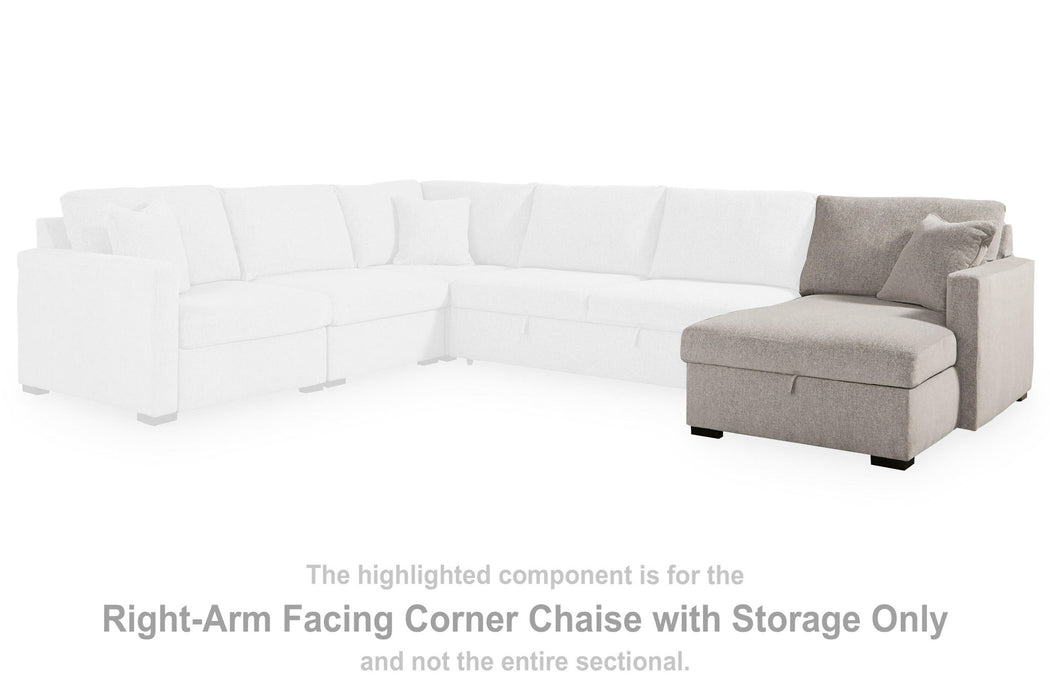 ModMax Luxe - RAF Corner Chaise With Storage - Flint - Tallahassee Discount Furniture (FL)