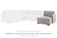 ModMax Luxe - RAF Corner Chaise With Storage - Flint - Tallahassee Discount Furniture (FL)