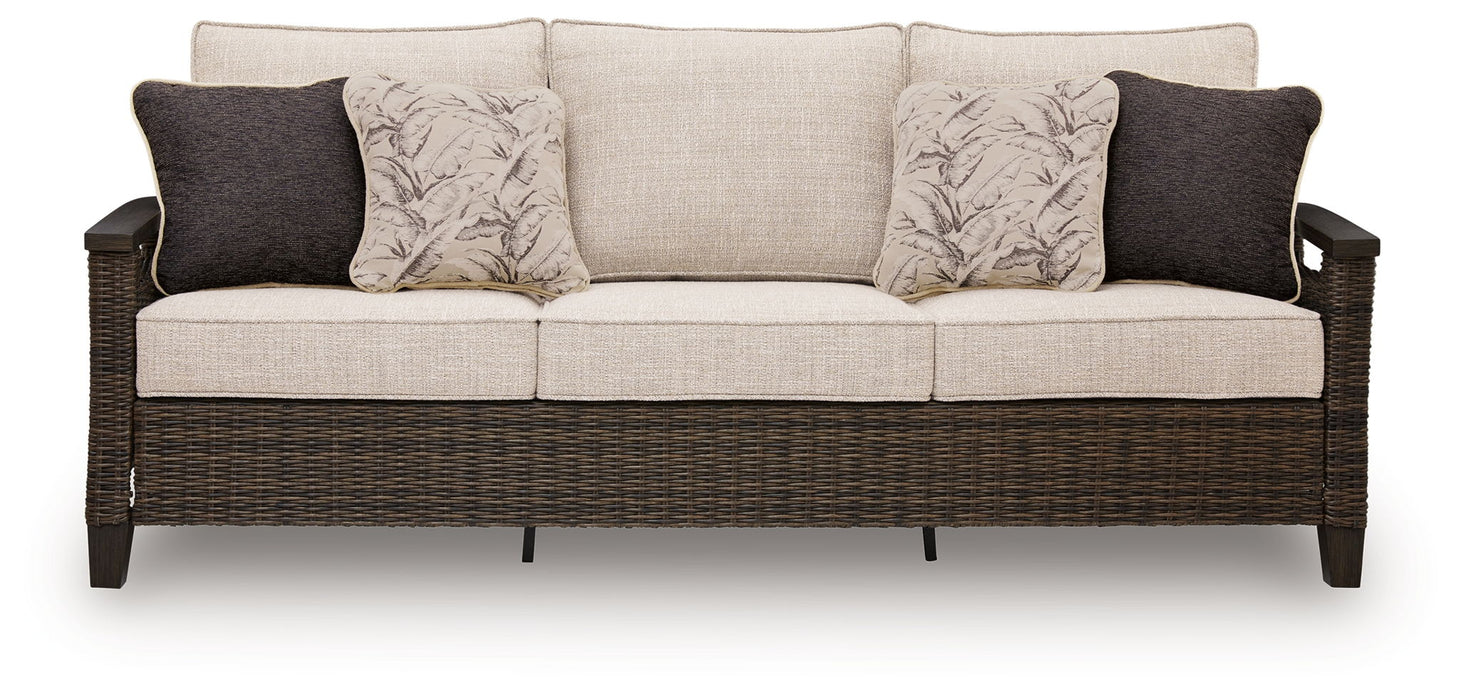 Monterey Point - Sofa With Cushion - Dark Brown - Tallahassee Discount Furniture (FL)