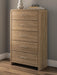 Gramburg - Five Drawer Chest - Warm Natural Brown - Tallahassee Discount Furniture (FL)