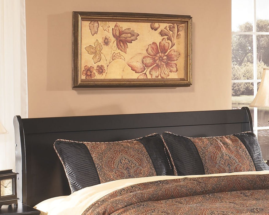 Huey Vineyard - Black - Queen Sleigh Headboard - Tallahassee Discount Furniture (FL)