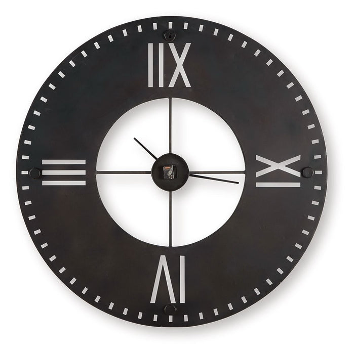 Lytle - Wall Clock - Antique Brown - Tallahassee Discount Furniture (FL)