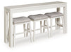 Robbinsdale - Rectangular Dining Room Counter Table Set (Set of 4) - Antique White - Tallahassee Discount Furniture (FL)