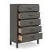 Mazing - Five Drawer Chest - Gray - Tallahassee Discount Furniture (FL)