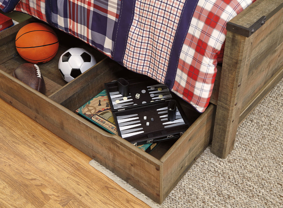 Trinell - Brown - Twin Bookcase Bed With 1 Large Storage Drawer - Tallahassee Discount Furniture (FL)
