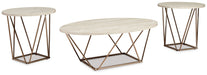 Tarica - White / Metallic - Occasional Table Set (Set of 3) - Tallahassee Discount Furniture (FL)