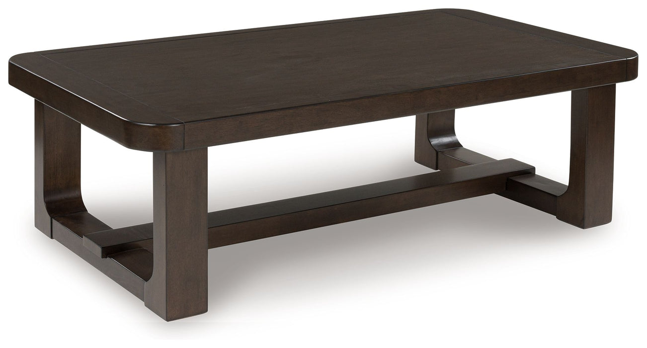 Breckington - Rectangular Cocktail Table - Dark Brown - Tallahassee Discount Furniture (FL)