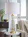 Bakersboro - Clear / Gold Finish - Glass Table Lamp - Tallahassee Discount Furniture (FL)