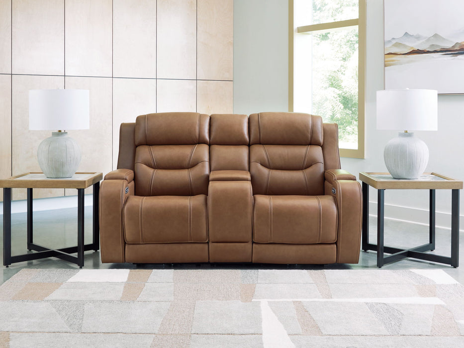 Knightington - Power Reclining Loveseat With Audio Seating - Tallahassee Discount Furniture (FL)