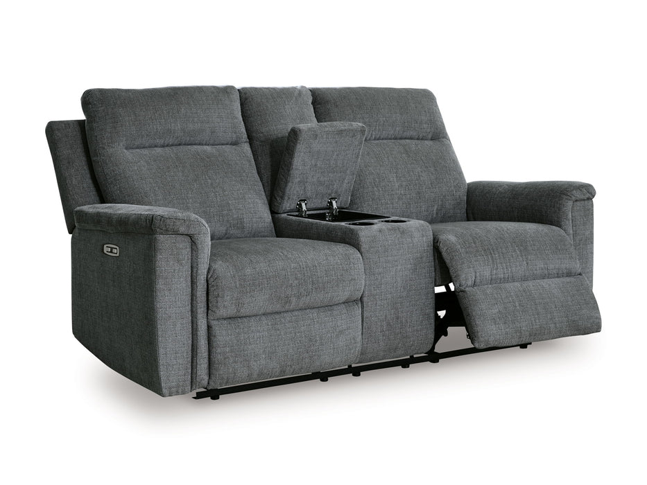 Barnsana - Dbl Power Reclining Loveseat With Console - Tallahassee Discount Furniture (FL)