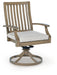 Rainier Ranch - Brown / Beige - Swivel Chair With Cushion (Set of 2) - Tallahassee Discount Furniture (FL)