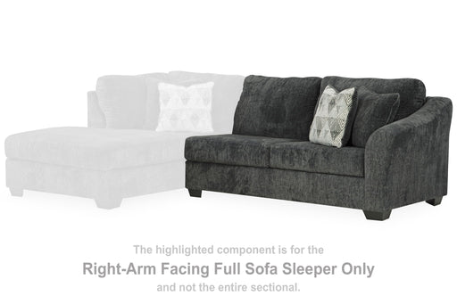 Biddeford - Shadow - Raf Full Sofa Sleeper - Tallahassee Discount Furniture (FL)