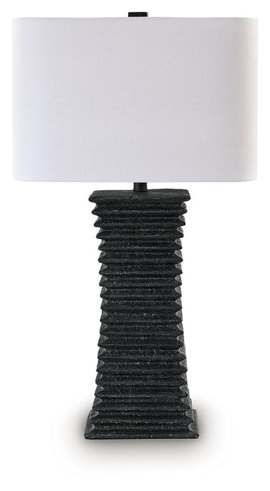 Golzar - Poly Table Lamp - Black - Tallahassee Discount Furniture (FL)