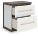 Kendanport - Brown / White - Two Drawer Night Stand - Tallahassee Discount Furniture (FL)