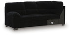 SimpleJoy - LAF Sofa With Corner Wedge - Onyx - Tallahassee Discount Furniture (FL)