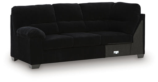 SimpleJoy - LAF Sofa With Corner Wedge - Onyx - Tallahassee Discount Furniture (FL)