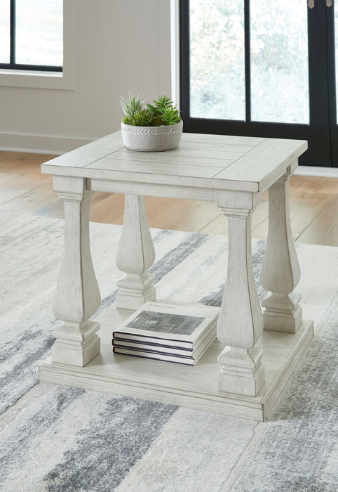 Arlendyne - Antique White - Rectangular End Table - Tallahassee Discount Furniture (FL)
