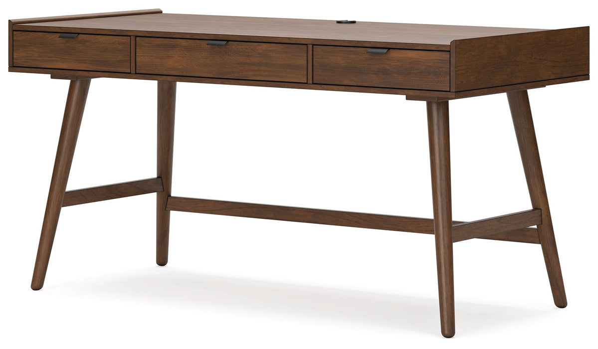 Lyncott - 3 Pc. - Home Office Desk, Chair, Bookcase - Brown - Tallahassee Discount Furniture (FL)