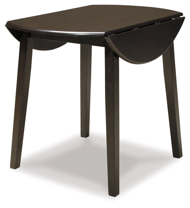 Hammis - Round DRM Drop Leaf Table - Dark Brown - Tallahassee Discount Furniture (FL)