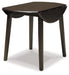 Hammis - Round DRM Drop Leaf Table - Dark Brown - Tallahassee Discount Furniture (FL)