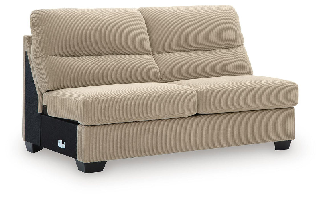 SimpleJoy - Armless Loveseat - Sand - Tallahassee Discount Furniture (FL)