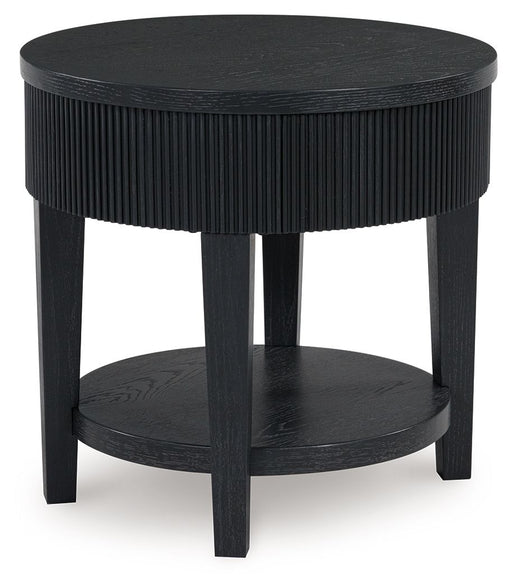 Marstream - Black - Round End Table - Tallahassee Discount Furniture (FL)