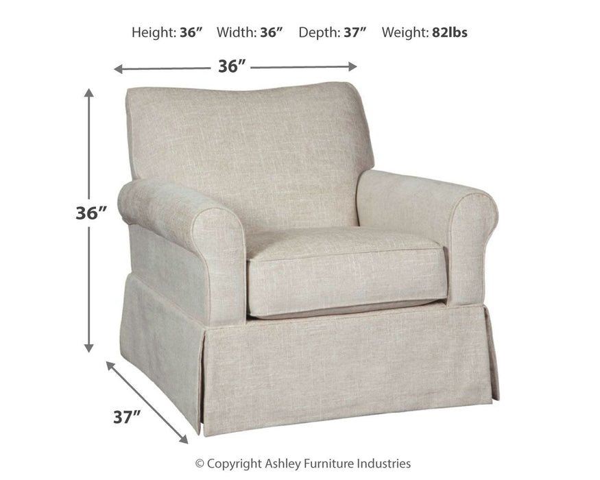 Searcy - Quartz - Swivel Glider Accent Chair - Tallahassee Discount Furniture (FL)
