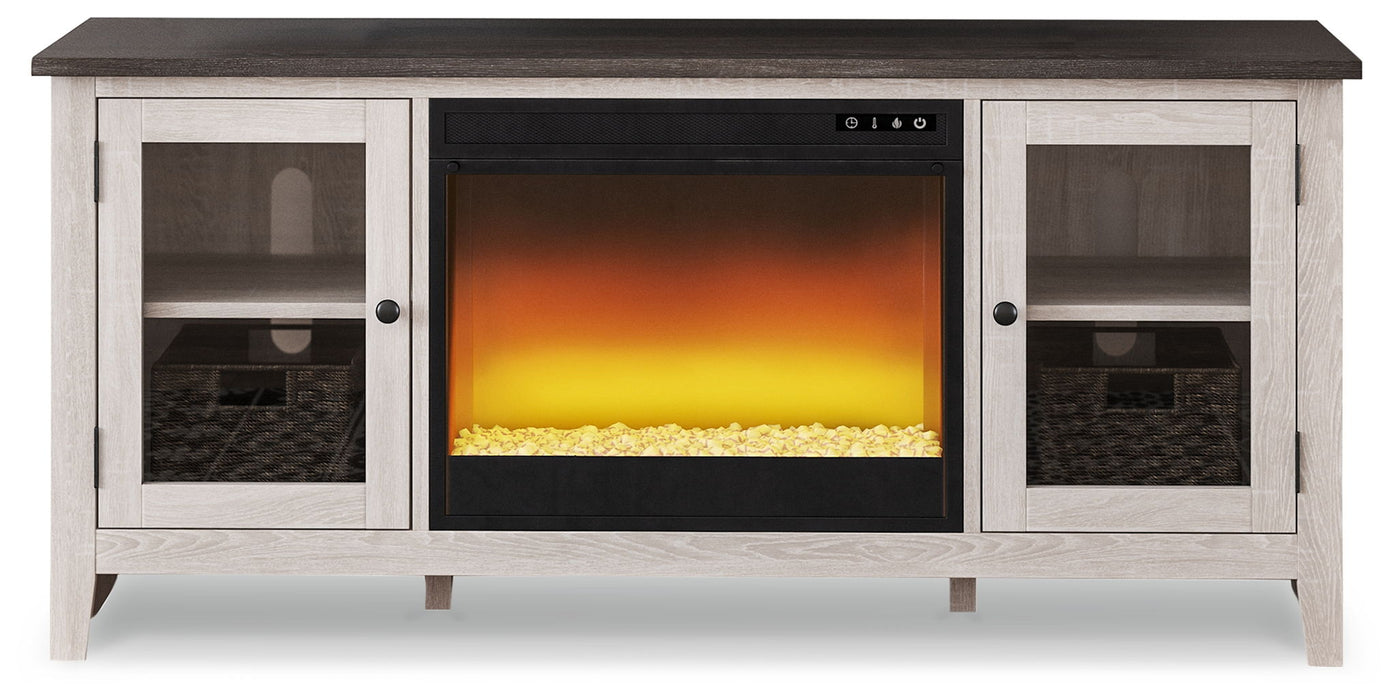 Dorrinson - TV Stand With Fireplace Insert - Tallahassee Discount Furniture (FL)
