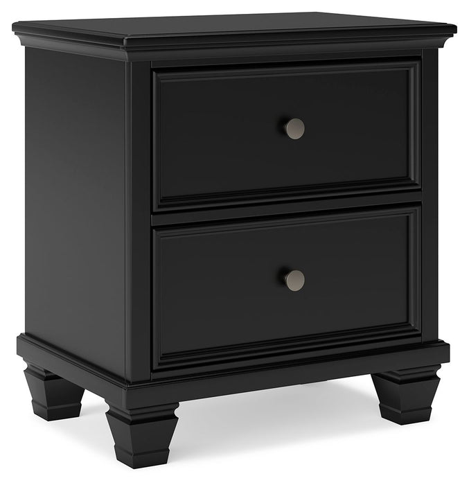 Lanolee - Black - Two Drawer Nightstand - Tallahassee Discount Furniture (FL)